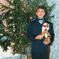 С тигром. Иван Левин, 2 декабря 1998 г.